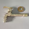 golden plating lengthen retro old style faucet tap