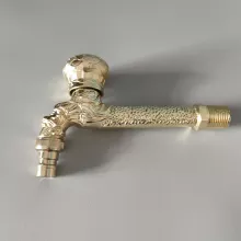 golden plating lengthen retro old style faucet tap