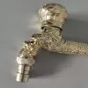 golden plating lengthen retro old style faucet tap